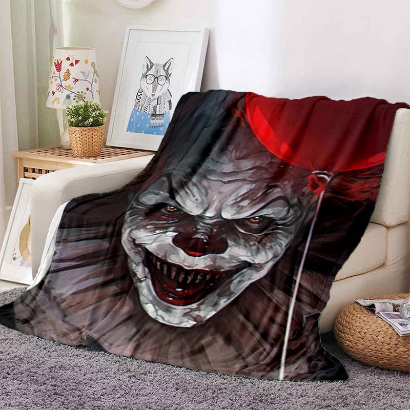 1PC Horror movie theme blanket, all-season lightweight home office outdoor nap multifunctional blanket, Halloween gifts