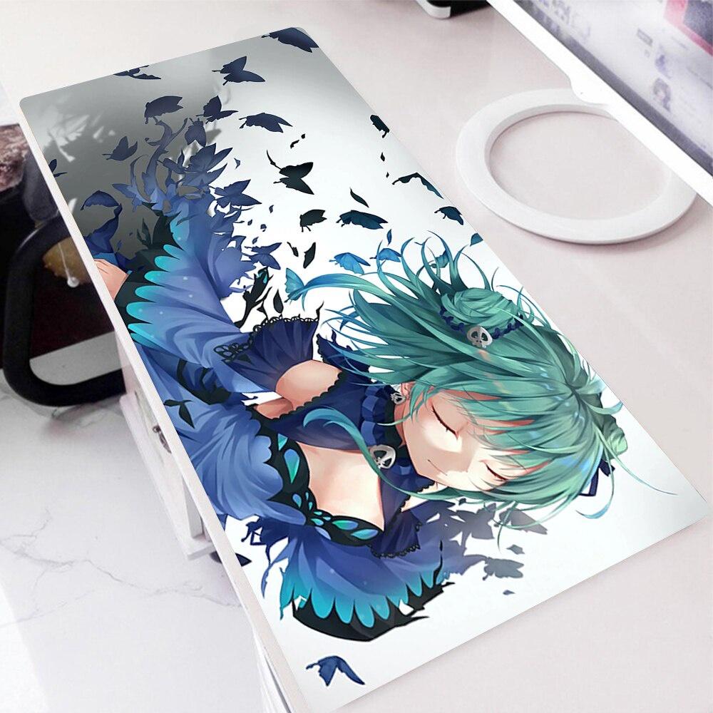 

Uruha Rushia Hololive Girl Коврик для мыши ПК Игры Компьютерные игровые аксессуары Большой геймерский ПК Коврик для мыши для планшета Нескользящий настольный коврик для клавиатуры