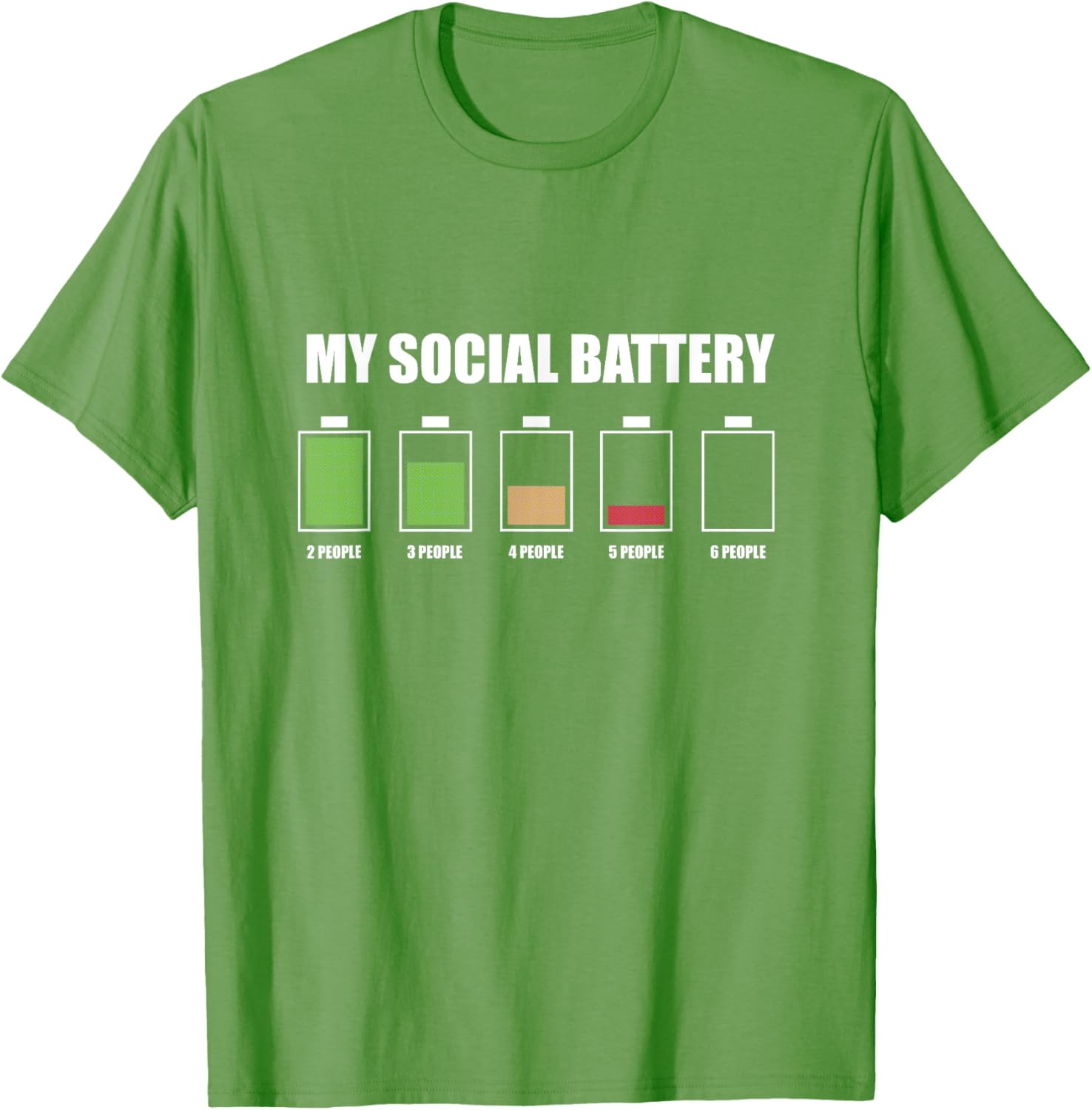 

My Social Battery Funny Introvert Graphic TShirt Men Casual Cotton Crew Neck Short Sleeve Tee L