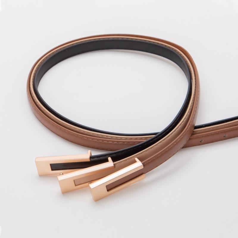 Thin Retro Women Belt Classic Slim Waist Strap For Dresses Shirts Pants PU Leather Minimalist Accessory