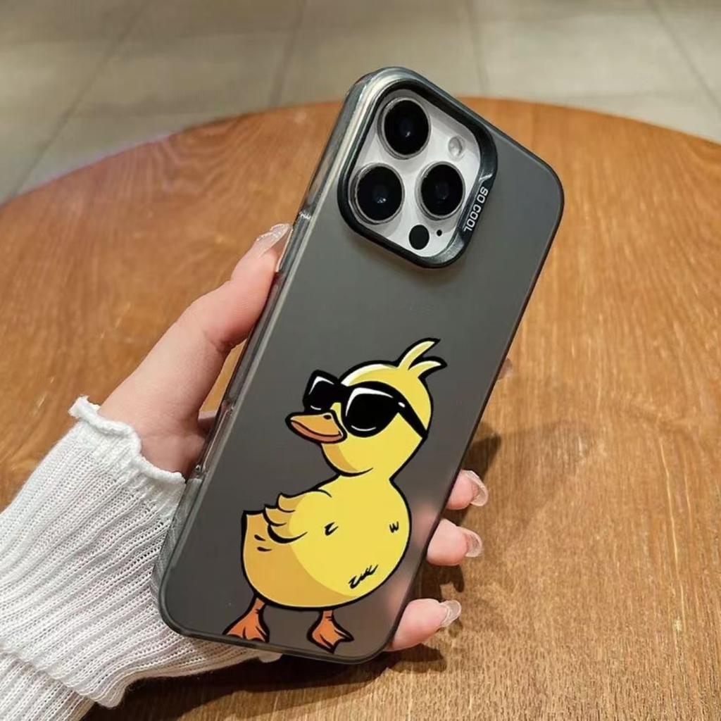 The New Cute Duck Is Suitable for Iphone17 Mobile Phone Case Apple 16promax/15 Anti-drop 14pro13 Europe and America