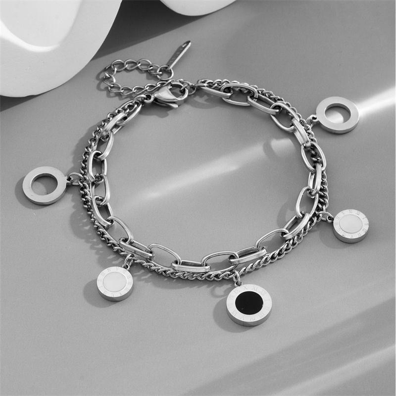 New Butterfly Roman Digital Love Micro-inlaid Zircon Titanium Steel Colorfast Luxury Ins Niche Exquisite Valentine's Day Gift