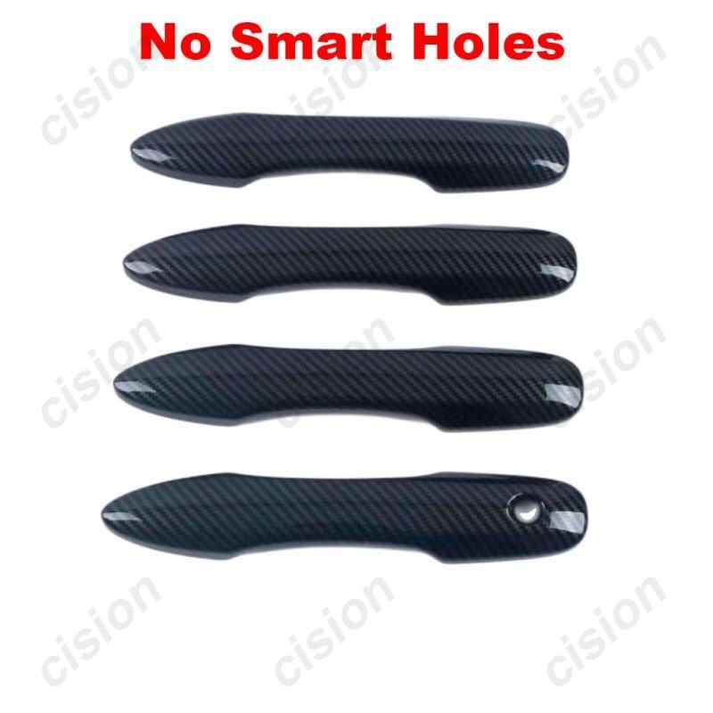 Carbon Fiber Chrome Car Door Handle Bowl Cup Protective Cover Trim Cap Sticker Protector For Toyota Corolla Altis E210 -