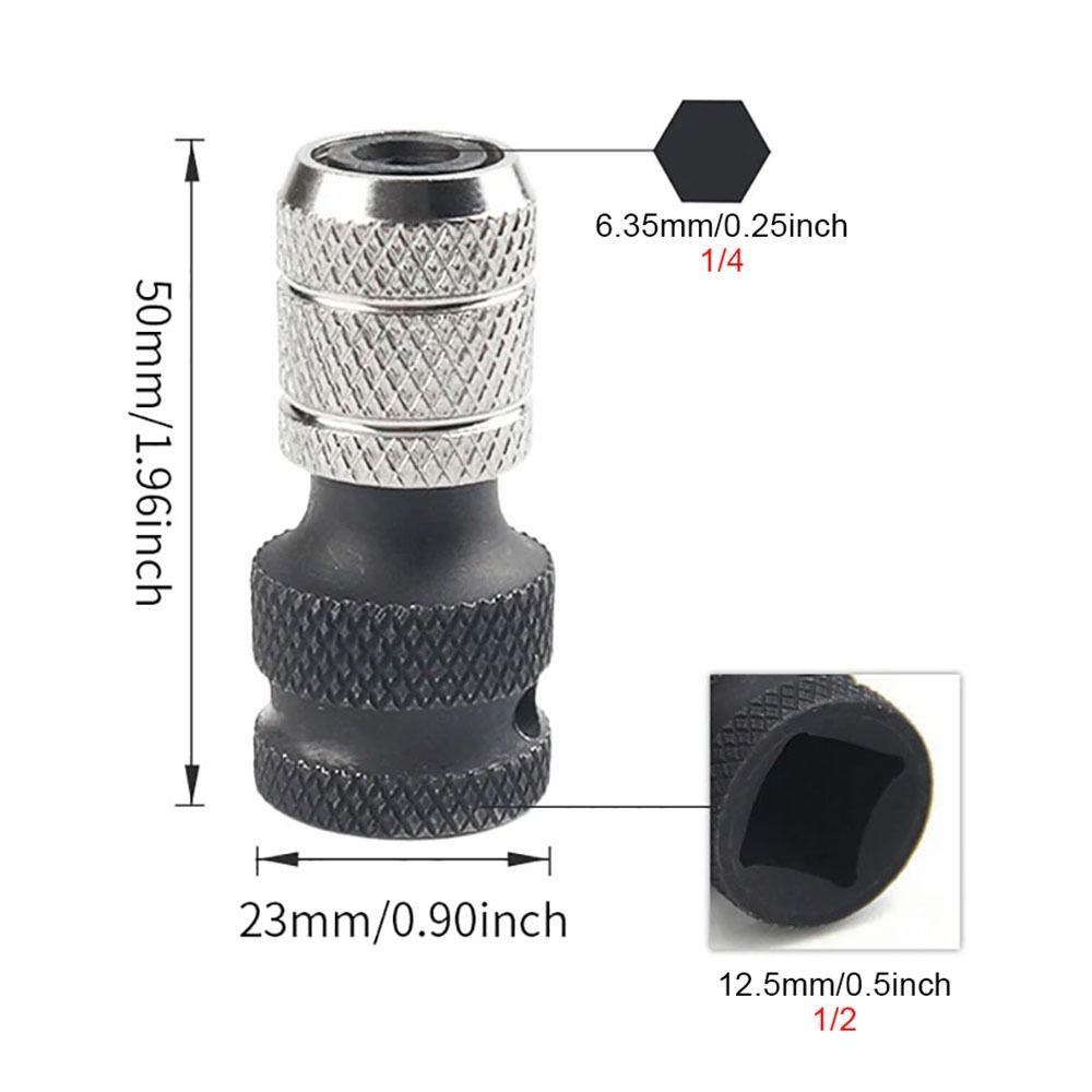 1Pcs Hex Ratchet Impact Wrench Socket Set 1/2 Inch Square To 1/4 Inch Sleeve Adapter