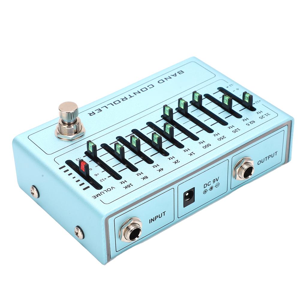 Sound Equalizer 10 Band EQ Pedal Guitar Bass Tuning Accessories DC 9V 30mA 31.25Hz‑16KHz