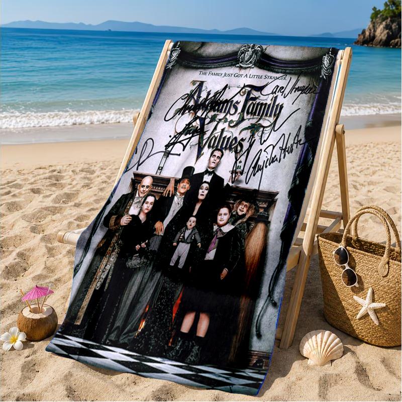 Wednes-day Gothic Beach Towel, Microfiber Beach Towel, Perfect For Pool, Beach, Travel, Home Decor Beach Party Fan Gifts