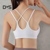 Women Sport Bra Multi Strap Hollow Out Back Push-up Vest Bra Quick-drying No Wire Seamless Gym Jogging Bra with Removable Padding