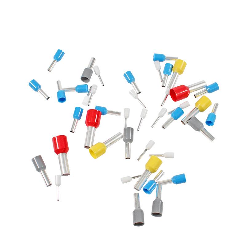 Copper Nickel Plated Tubular Terminal, 1000 Pieces - European Style Pre-Insulated Pin Crimp Lug for Wiring.