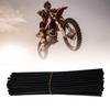 72 pièces Habillages de rayons de vélo Décoratifs Universels Enrouleurs de rayons de roue Garniture pour VTT Vélo de terre Noir