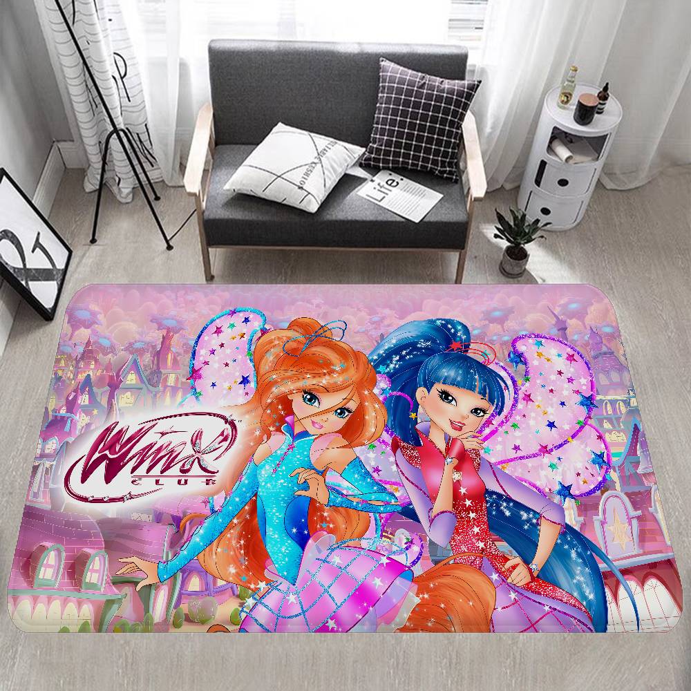 

Девочка-W-Winx Мультяшные Клубы Кухонный Коврик Нордический Стиль Спальня Гостиная Придверный Коврик Дом Балкон Противоскользящий Приветственный Коврик 40x60cm