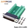 DB44 Solderless Male & Female Plug, 3-Row 44-Pin D-SUB P Adapter Terminal Board