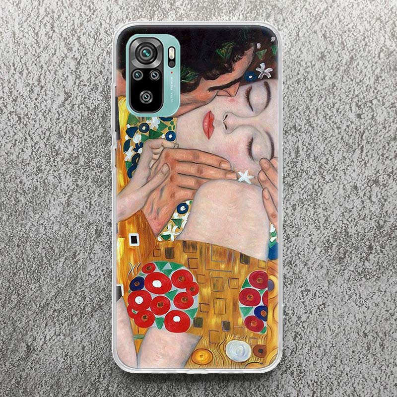 Kiss by Gustav Klimt Desig Phone Case For Xiaomi Redmi Note 14 13 12S 12 10 10S 11 11S 11E Pro Plus 11T 14Pro Soft Silicone Shel