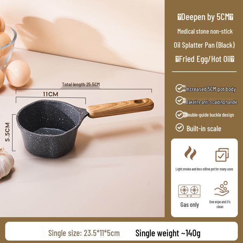 Maifan Stone Non-Stick Oil Splatter Mini Pan for Fried Eggs