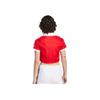 Adidas Originals Trefoil Football Casual Crop Top Kurzarm T-Shirt Damen Oberteile Rot IR9778