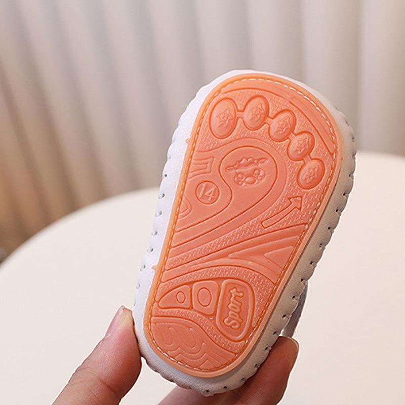 Baby shoes for girls aged 0-1 years, cute princess-style soft-soled shoes for spring and autumn, suitable for 3-6-12 months.