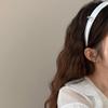 Korean Style Balletcore Hairband Hair Hoop Thin Hairband Fashion Bow Leather Headband  Ladies