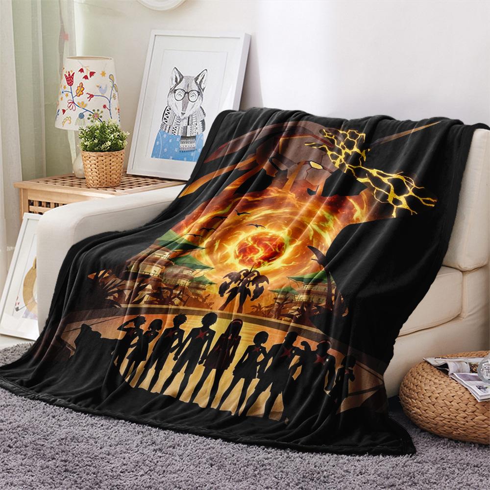 1PC Franxx Patterned Flannel Blanket Suitable For All Seasons For Home Decor Warmth And Comfort Gifts Holiday Present