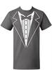 Men Funny Gentleman Fake Tuxedo Print Short Sleeve T Shirt