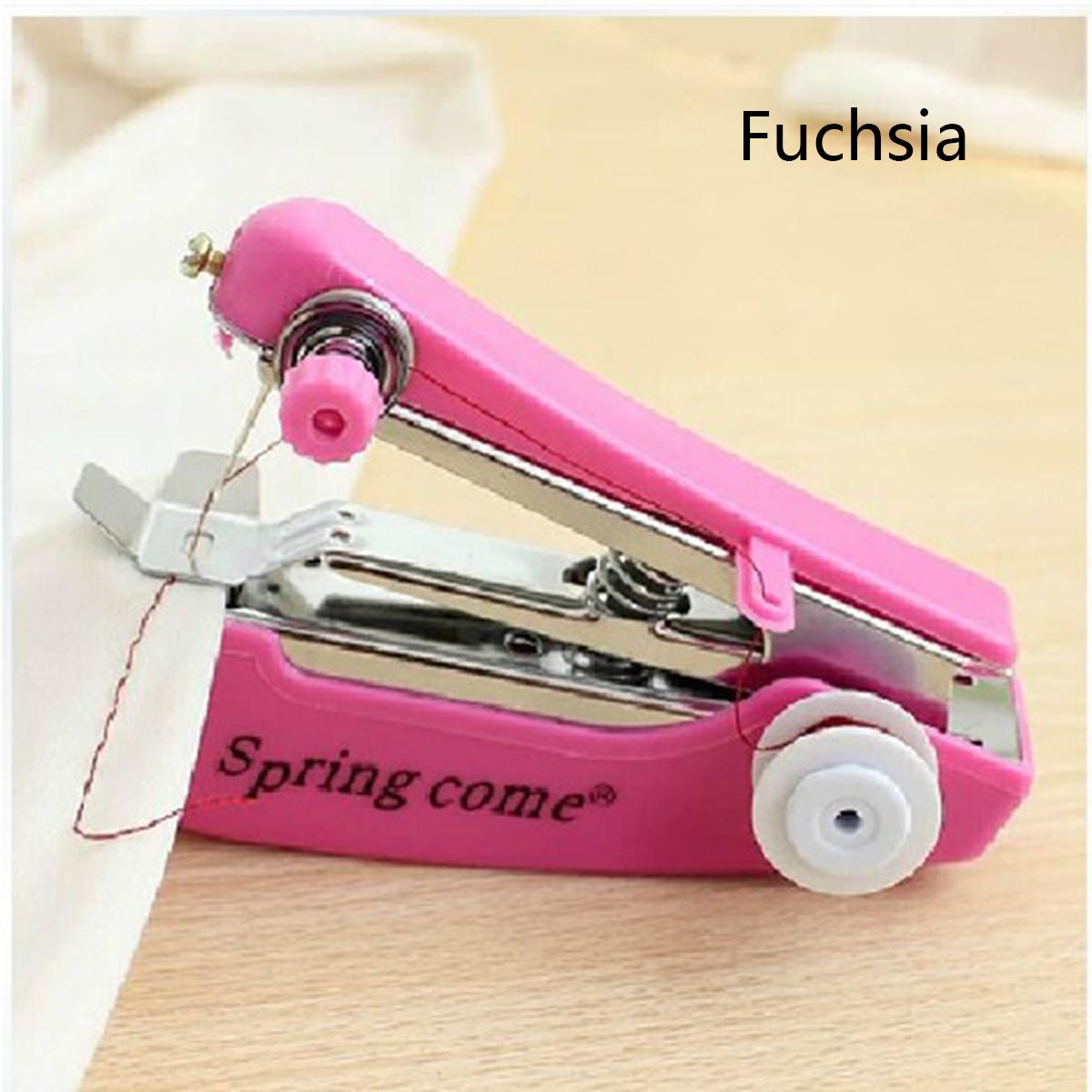 

1 шт. портативная мини-ручная швейная машина ткань для шитья удобный простой инструмент для рукоделия фуксия