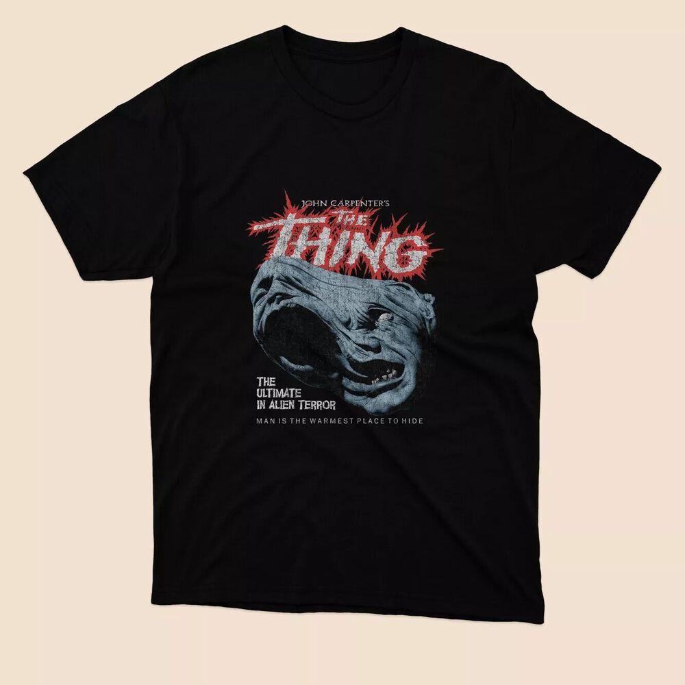 The Thing Distressed John Carpenter Black T-shirt Unisex T-Shirt S