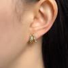 18K Gold Argyle Double C-Shaped Zircon Earrings - Luxurious and Elegant Design