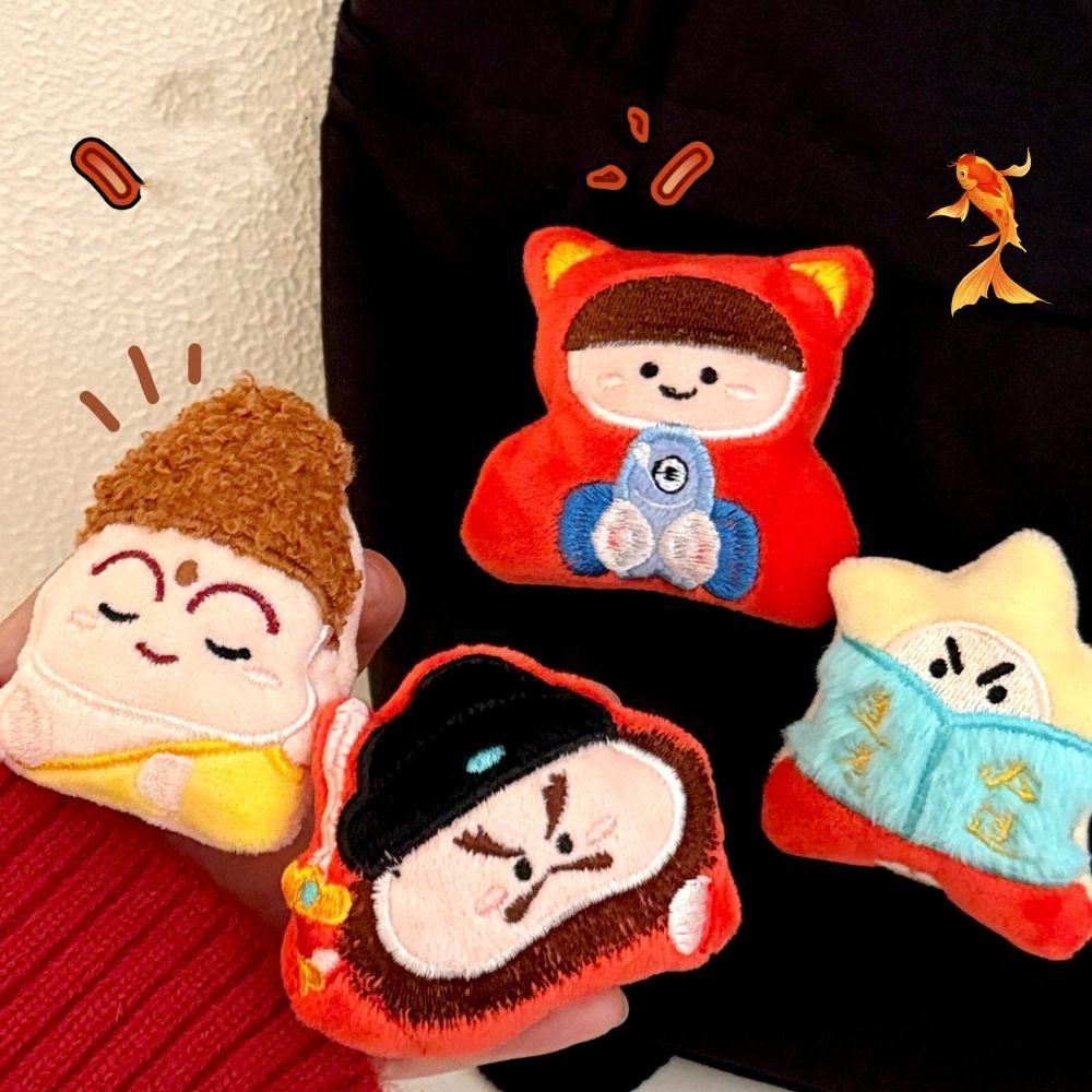 Moon Lord Wealth God Keychain Guanyin Plush God of Longevity Pendant Gifts