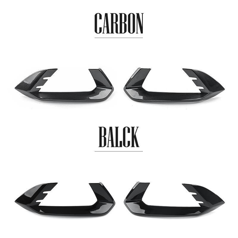 Carbon Fiber Bright Black Front Bumper Fog Light Lamp Frame Trim Cover Exterior Style For Kia Sportage NQ5  Accessories