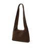 Athe Vanessabruno [Maron Soft] Dark Brown Suede Fabric Studded Shoulder Bag M Aaba6E471W3