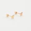 LUNNE 14k Butterfly Piercing Earrings (14k Gold) S13