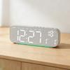 Wood Grain Digital Alarm Clock Multi-functional LED Alarm Clock Desk Clock  Office Use