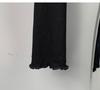 Korean Square Neck Slim Pleated Shoulder Pad Crop Top