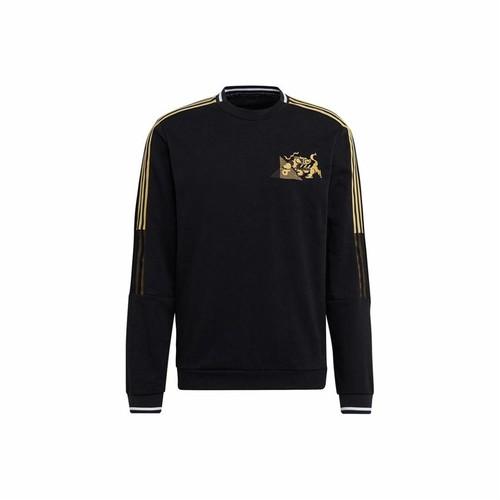 adidas CNY Series Football Embroidery Crewneck Sweatshirt for Men, Black M чёрный