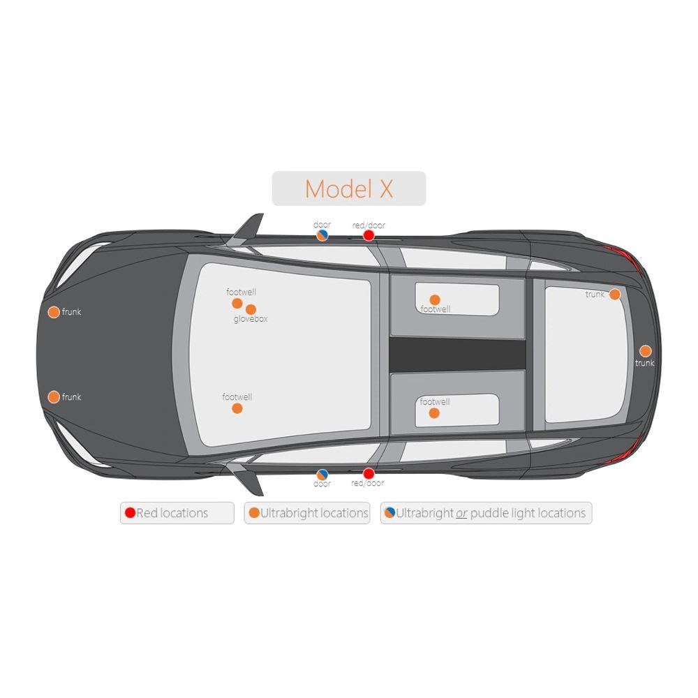 Tesla Model 3/X/S Footwell, Welcome, and Trunk Ambient Lights