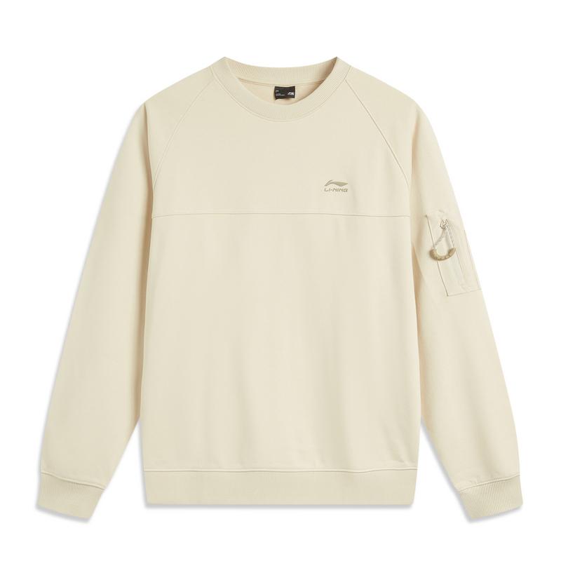 Li Ning Sports Life Collection Sweatshirt Men s Beige AWDV631-5 2XL