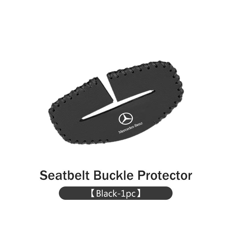 Leather Car Seat Belt Buckle Cover Anti-Scratch Adjusting Clip For Mercedes Benz CLK GLC W212 C200 C300 W203 W204 W205 W169 W176 DQRST1