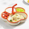 Baby Silicone Divided Cat Paw Plate With Suction For Toddlers Feeding And Training