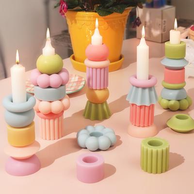 Stapelbare Silikon-Kerzenform, DIY-Duftkerzenherstellungsform für 2,2 cm lange Stabkerzen, handgefertigte Weihnachtsdekorationswerkzeuge