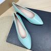 Fashion 2025 New Pointed Toe Women's Flat Shoes Patent Leather Work Boat Shoes Large Size Women Shoes 42 43 Loafers Women Zapatos Mujer