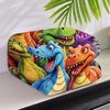 Flannel Throw Blanket Cute Smiling Dinosaurs HD Digital Print,suitable for Sofas,beds,offices,travel,camping Chairs,warm Blanket