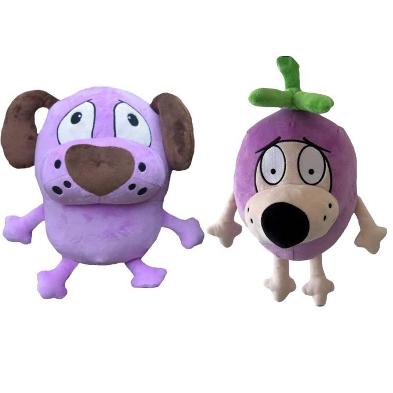 Courage Dog Eggplant Plush Toy Cartoon Stuffed Animal Doll Kids Birthday Gift