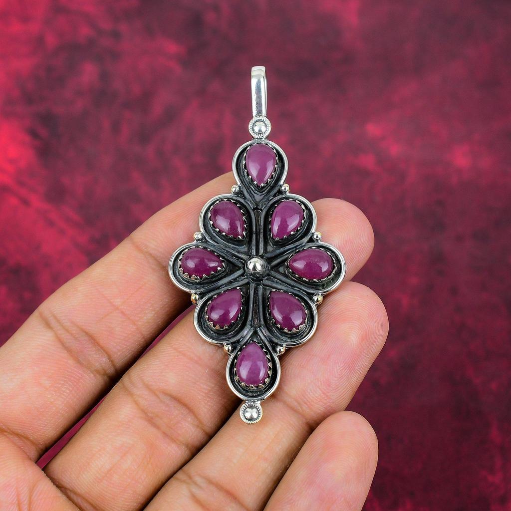 Pendentif en améthyste, bijoux en pierres précieuses, pendentif en argent sterling massif 925, cadeau pour femme, pendentif fait main