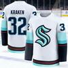 2026 Best-selling Maglia Bianca da Allenamento Hockey su Ghiaccio Mostro Marino da Uomo Traspirante Stampa 3D Manica Lunga Bambini