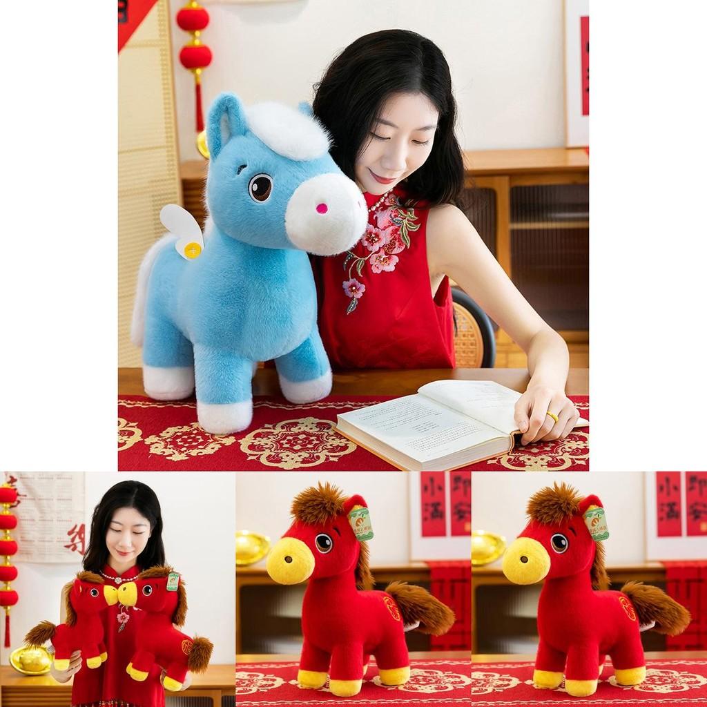 Traditionelles Pferdeplüschtier mit PP-Baumwollfüllung für Neujahrsgeschenk und Heimdekoration