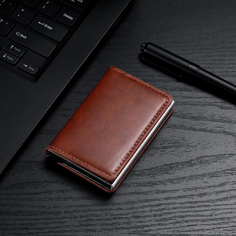 Men's Anti-Theft Magnetic Aluminum Card Holder Wallet