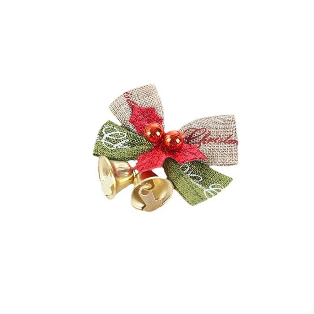 Mini Christmas Bow Bell Christmas Tree Reusable Christmas Decorations Wear-resistant Hanging Decor Christma Gift Box Home