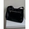 IELGY Ladies Tote Bag All-Match Large-Capacity Black Shoulder Messenger