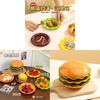 Hamburger Shaped Sandwich Plate Set With Colorful Design For Kids And Adults