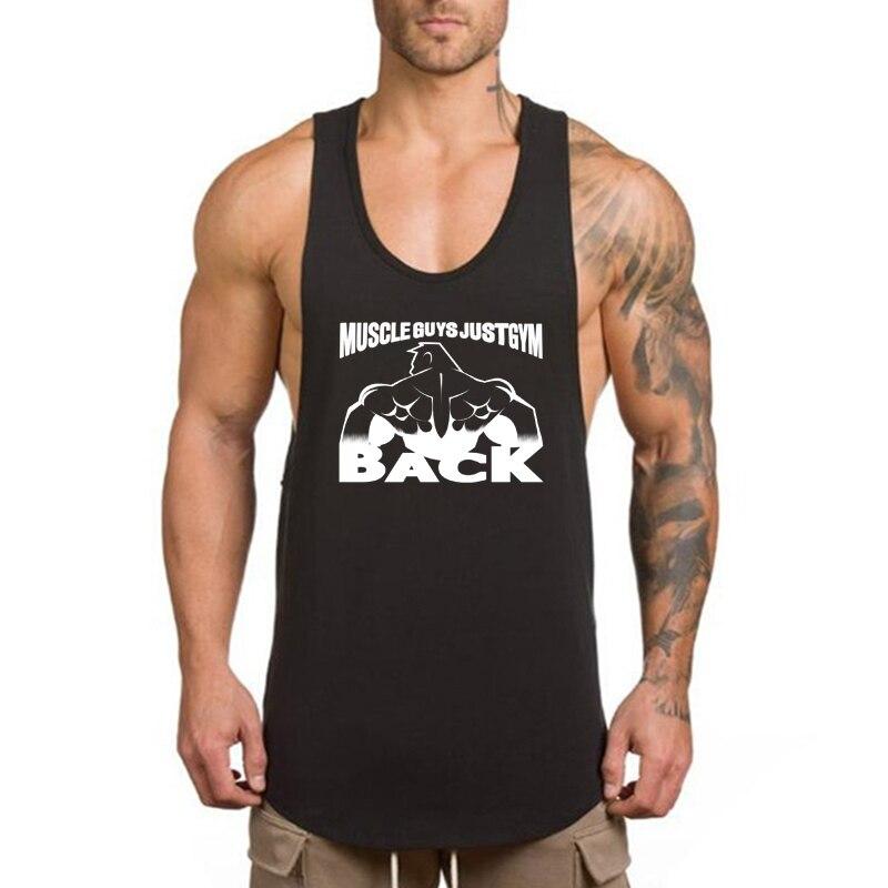 Do The Work  Summer Bodybuilding Fitness Workout Gym Sports Mens Letter Printed Fashion Casual Breathable O-neck Pure Cotton Vest