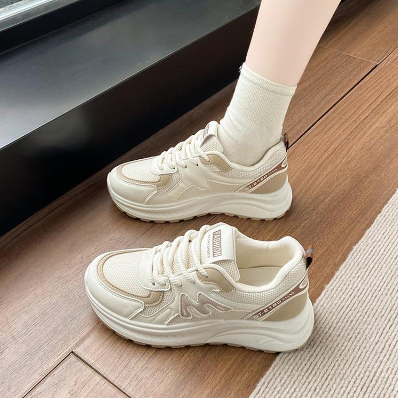 Light color M letter platform dad shoes new color matching versatile running shoes student mesh sneakers