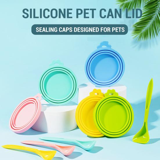 Haustier Dosenverschluss Universal Silikon Haustierfutter Dosenabdeckungen Gute Abdichtung Auslaufsicher Leicht zu Reinigen Katzen Dosenverschlüsse zur Aufbewahrung von Haustierfutter